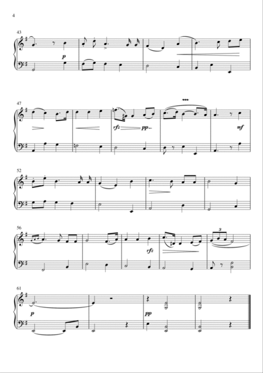 Antonio Cesti - Intorno all_ idol mio (Easy Piano Version) Small Ensemble scores gallery preview page 4