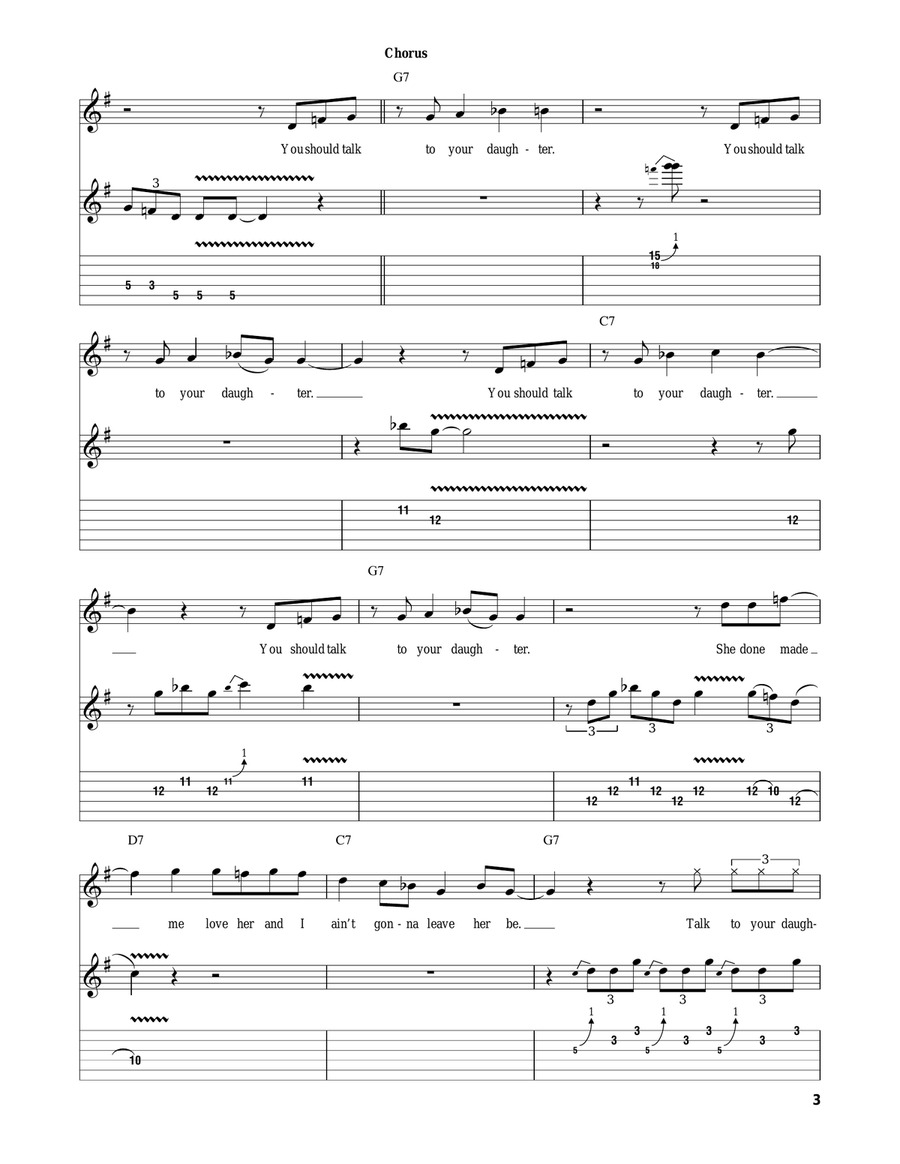 Mama Talk To Your Daughter Acoustic Guitar scores gallery preview page 3