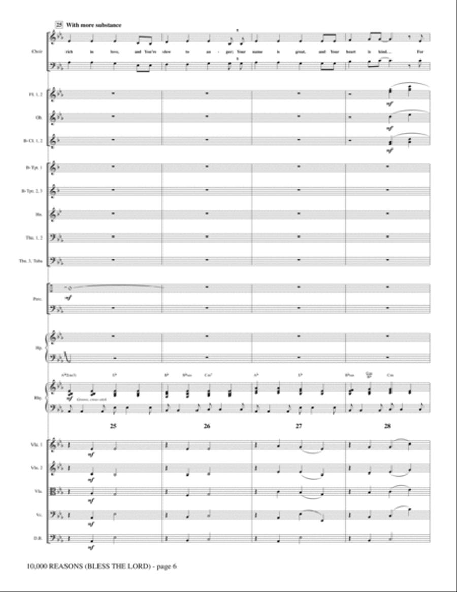 10,000 Reasons (Bless The Lord) - Full Score Choir scores gallery preview page 6