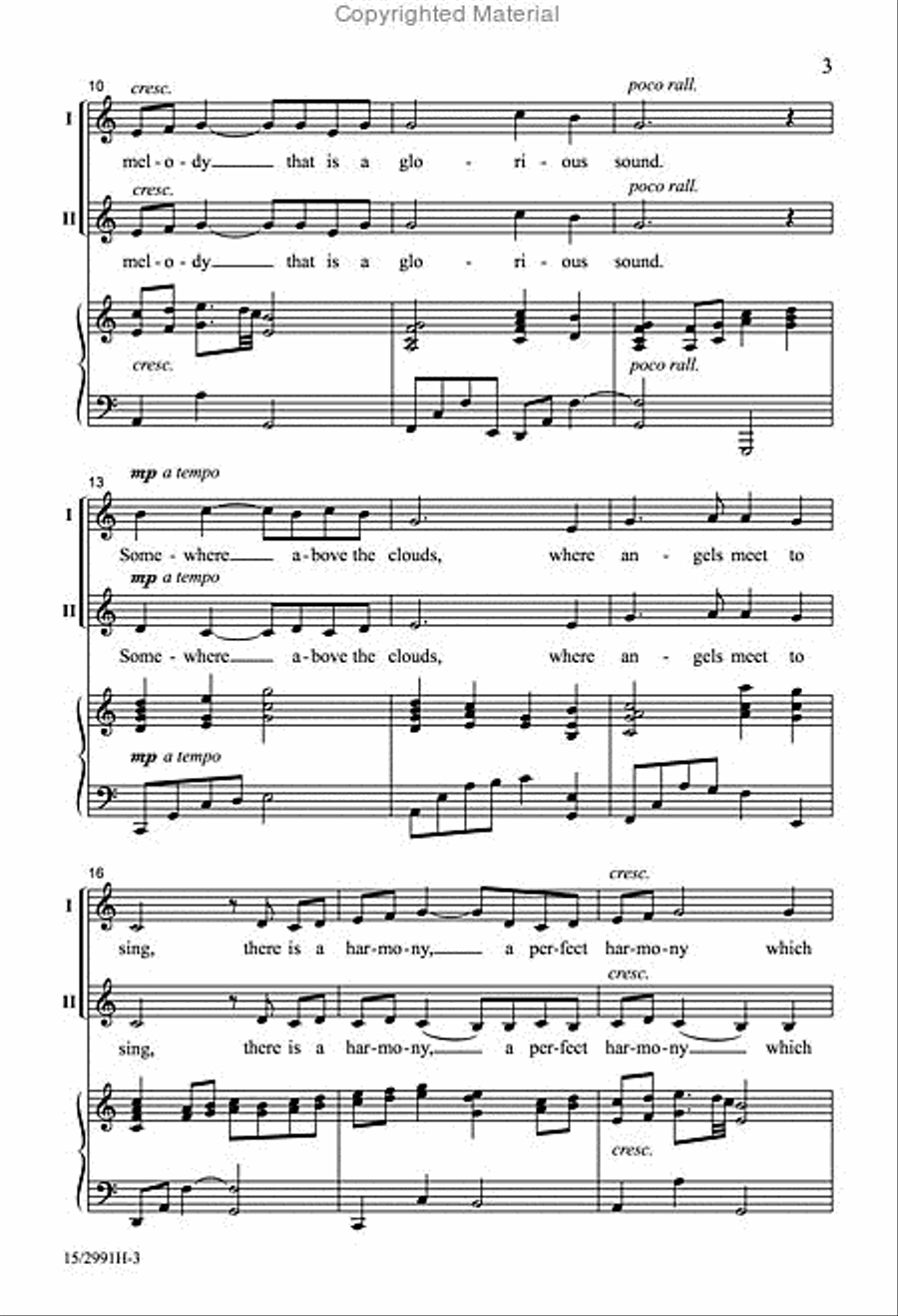 Somewhere Above the Clouds 2-Part scores gallery preview page 3