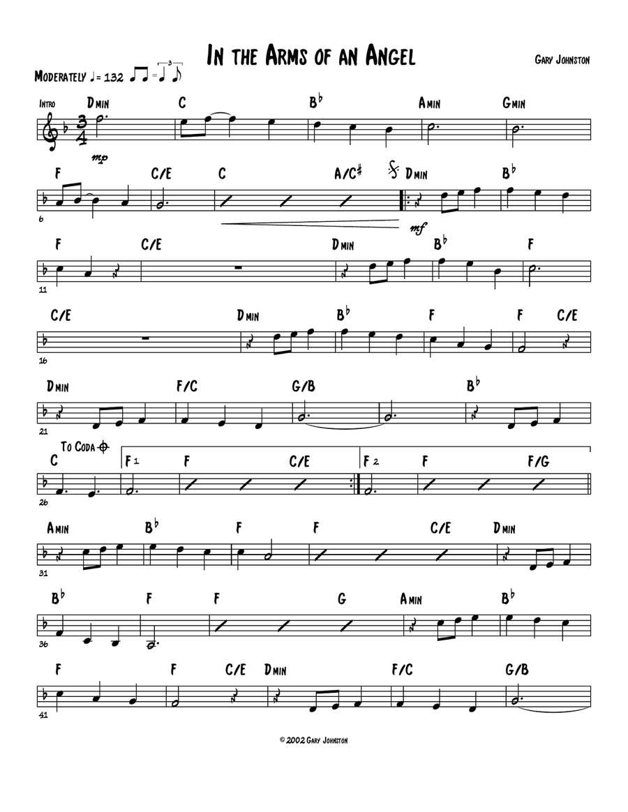 In the Arms of an Angel Jazz Ensemble scores gallery preview page 1
