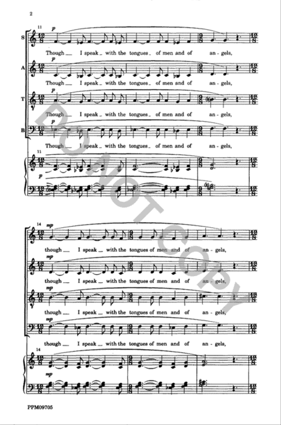 Though I Speak with the Tongues of Men and of Angels Divisi scores gallery preview page 3