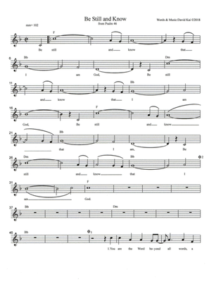 Be Still and Know (lead sheet in F)