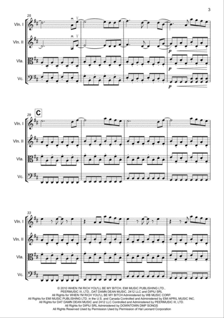 Firework String Quartet scores gallery preview page 3