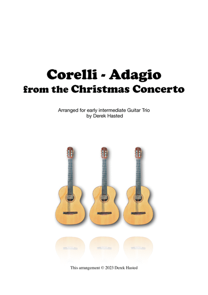 Adagio from Corelli's Christmas Concerto - for 3 guitars or large ensemble image number null