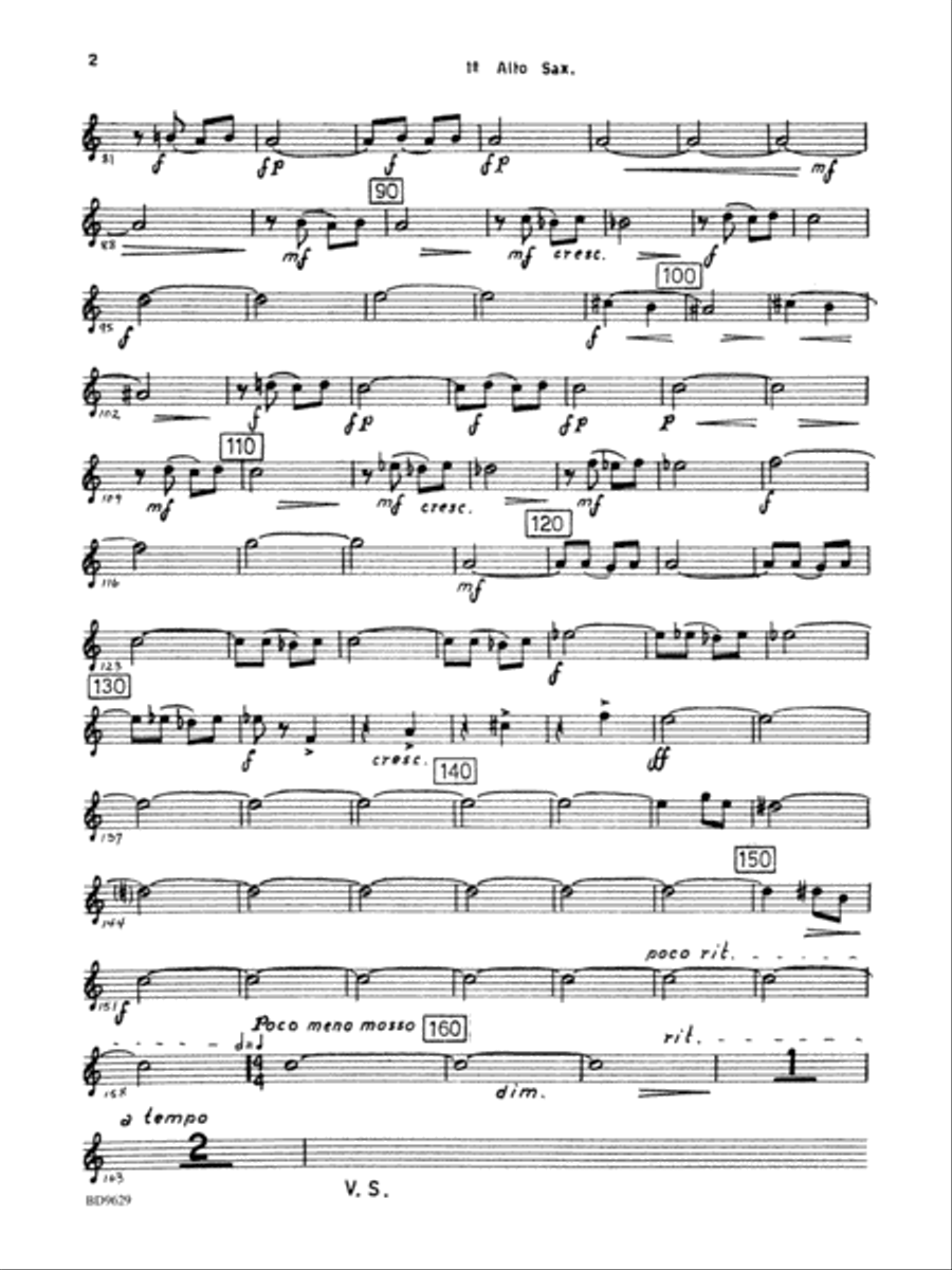 Fantasia for Band: E-flat Alto Saxophone Concert Band scores gallery preview page 2