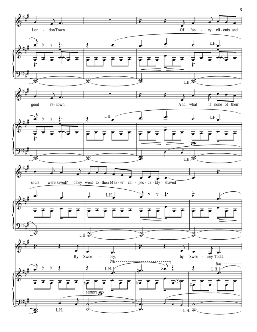 The Ballad Of Sweeney Todd Piano, Vocal scores gallery preview page 3