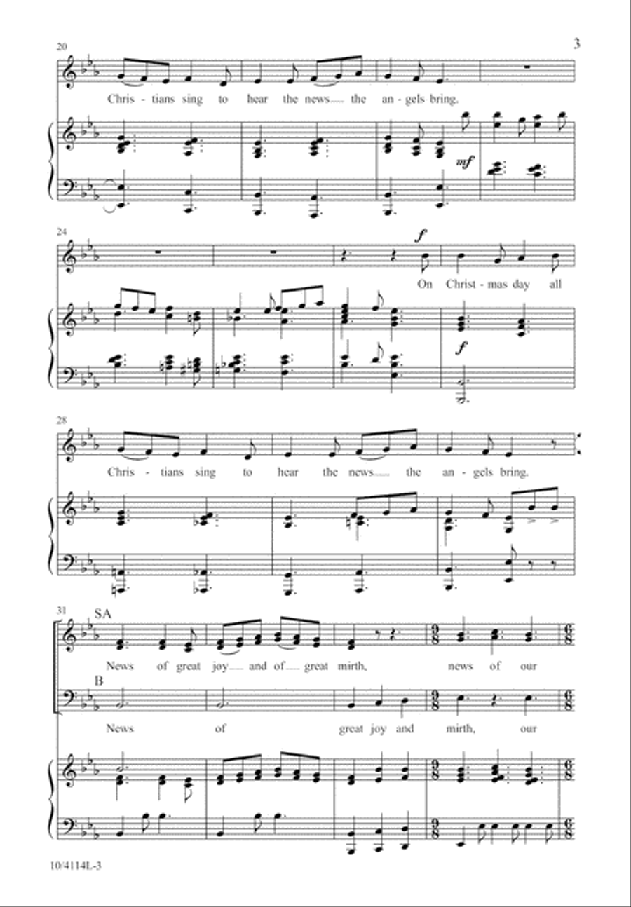 Christmas Day in the Morning 3-Part scores gallery preview page 3