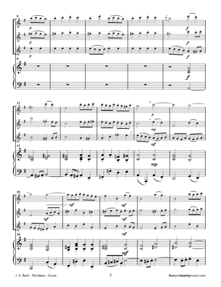 Rondeau (from Suite no 2) for 3 flutes and piano image number null