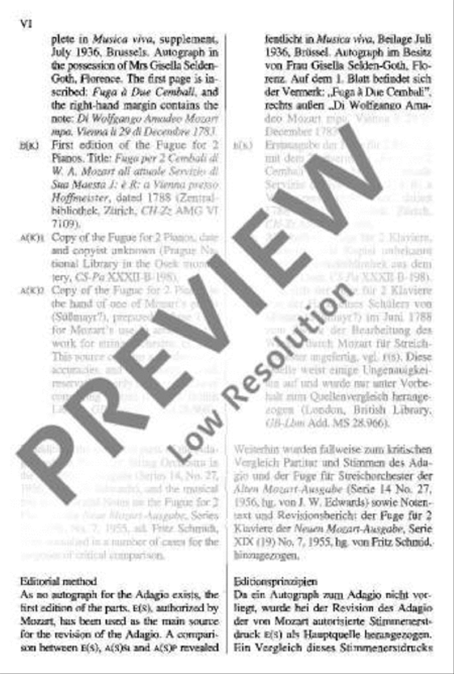 Adagio and Fugue C minor Miniature Score scores gallery preview page 7