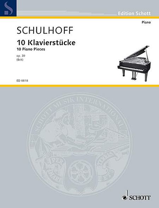 Book cover for 10 Piano Pieces, Op. 30