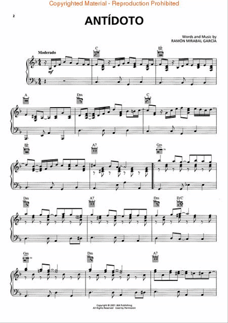 !Pura Bachata! Piano, Vocal, Guitar scores gallery preview page 2
