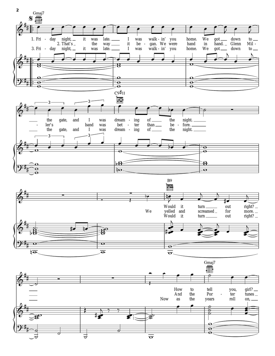 Reminiscing Reminiscing Piano, Vocal, Guitar scores gallery preview page 2