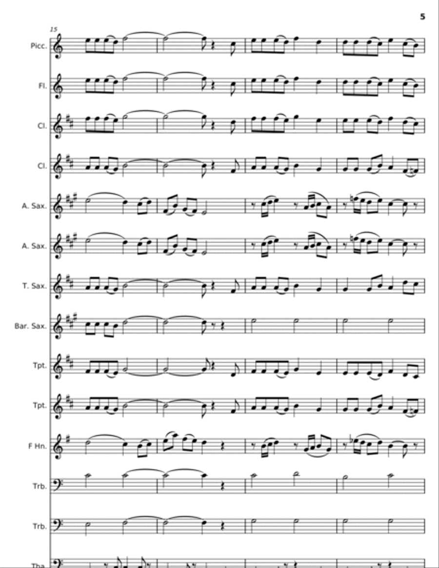 If we were in love Marching Band scores gallery preview page 5
