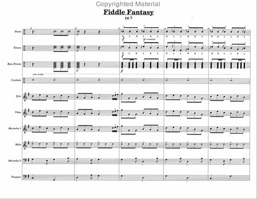 Fiddle Fantasy Percussion Ensemble scores gallery preview page 5