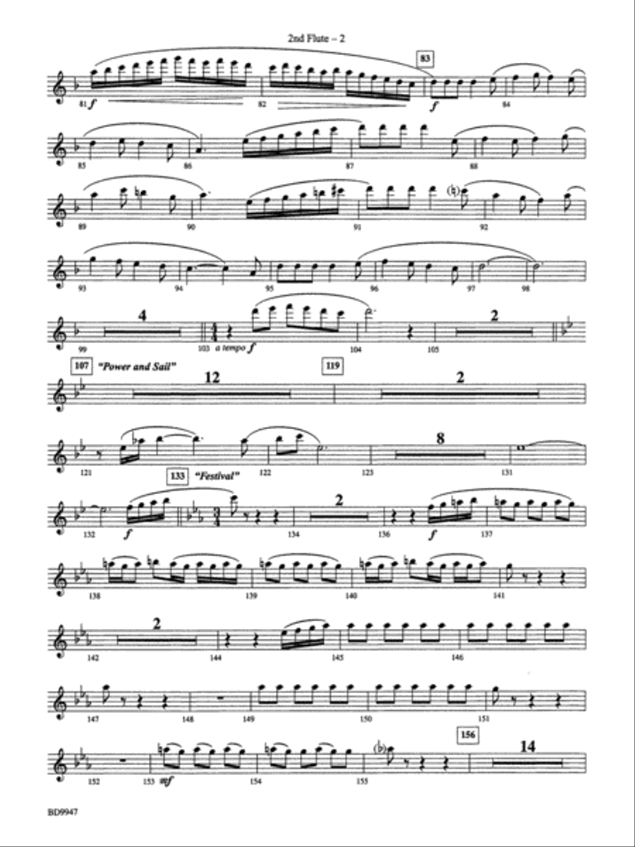 Chesapeake: 2nd Flute Concert Band scores gallery preview page 2