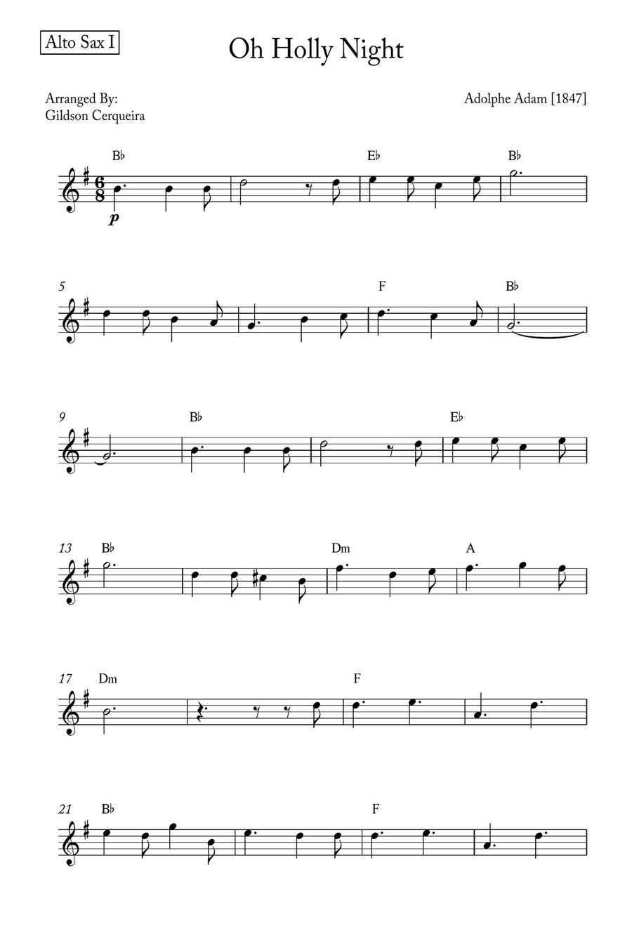 Oh Holy night Woodwind Duet scores gallery preview page 4
