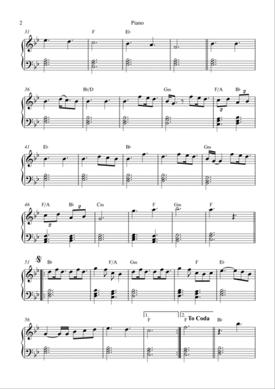 A Thousand Years Piano Solo scores gallery preview page 2