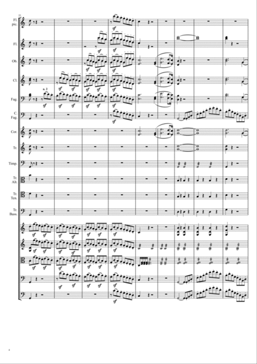 Symphony No. 5, 4th Movement Full Orchestra scores gallery preview page 4