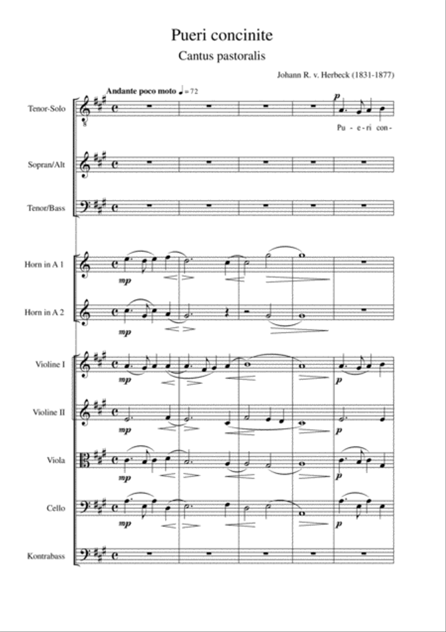 Pueri concinite Pueri concinite Chamber Orchestra scores gallery preview page 3