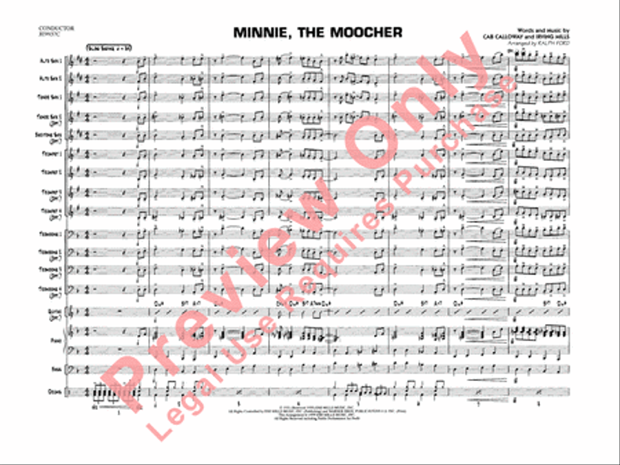 Minnie the Moocher Jazz Ensemble scores gallery preview page 4