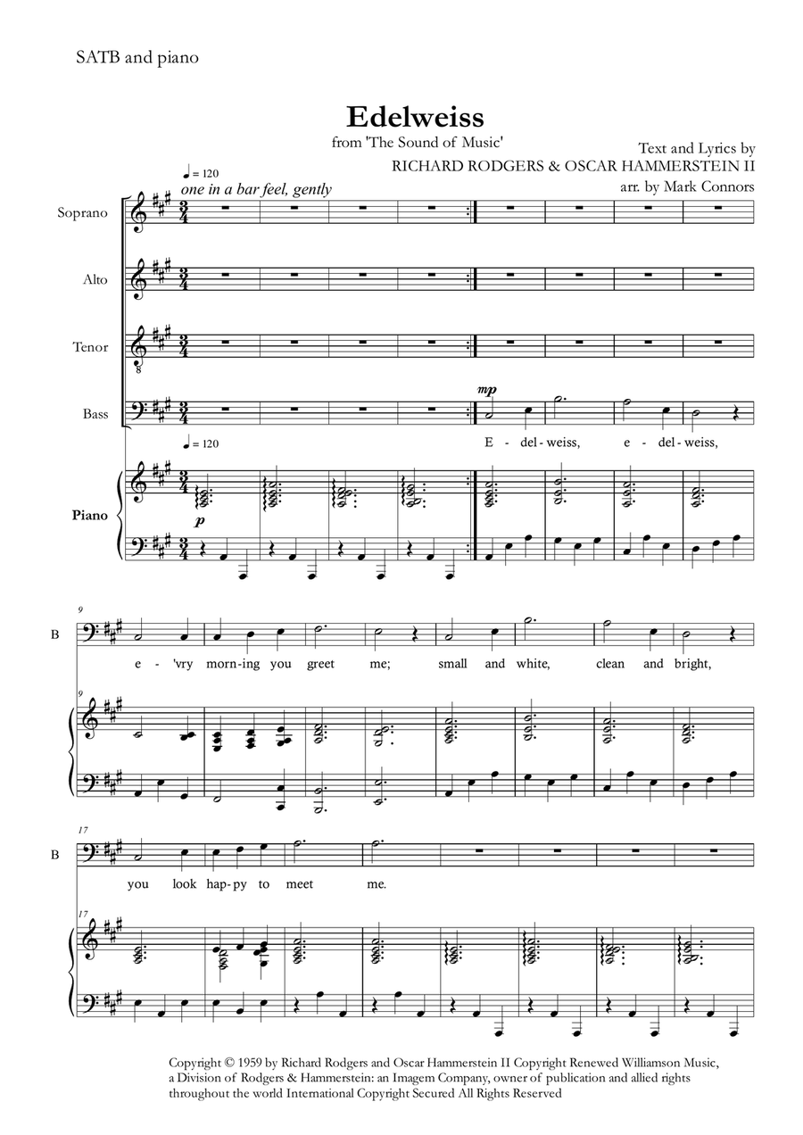 Edelweiss 4-Part scores gallery preview page 1