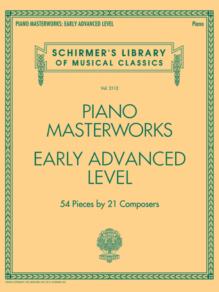Book cover for Piano Masterworks - Early Advanced Level