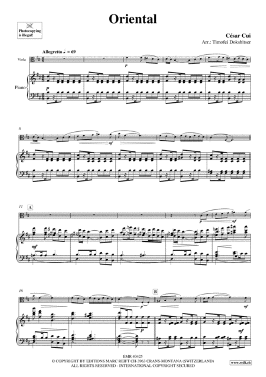 Oriental Viola scores gallery preview page 3