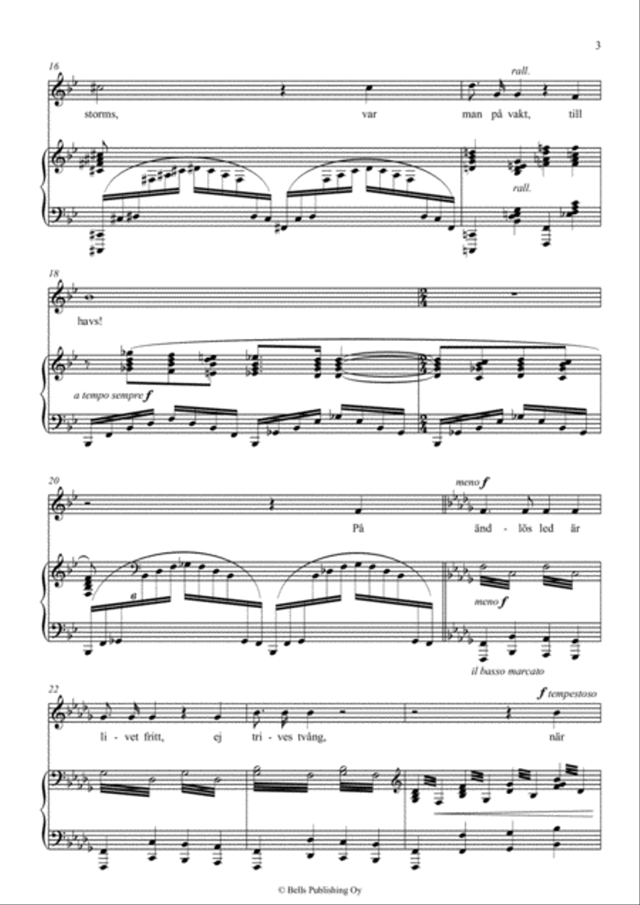 Till havs (B-flat Major) Voice Solo scores gallery preview page 3