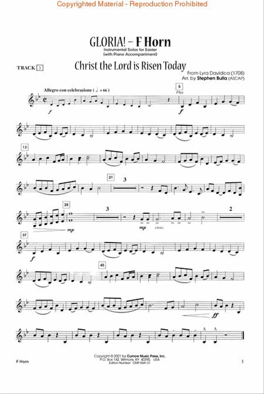 Gloria! Gloria! Horn scores gallery preview page 2