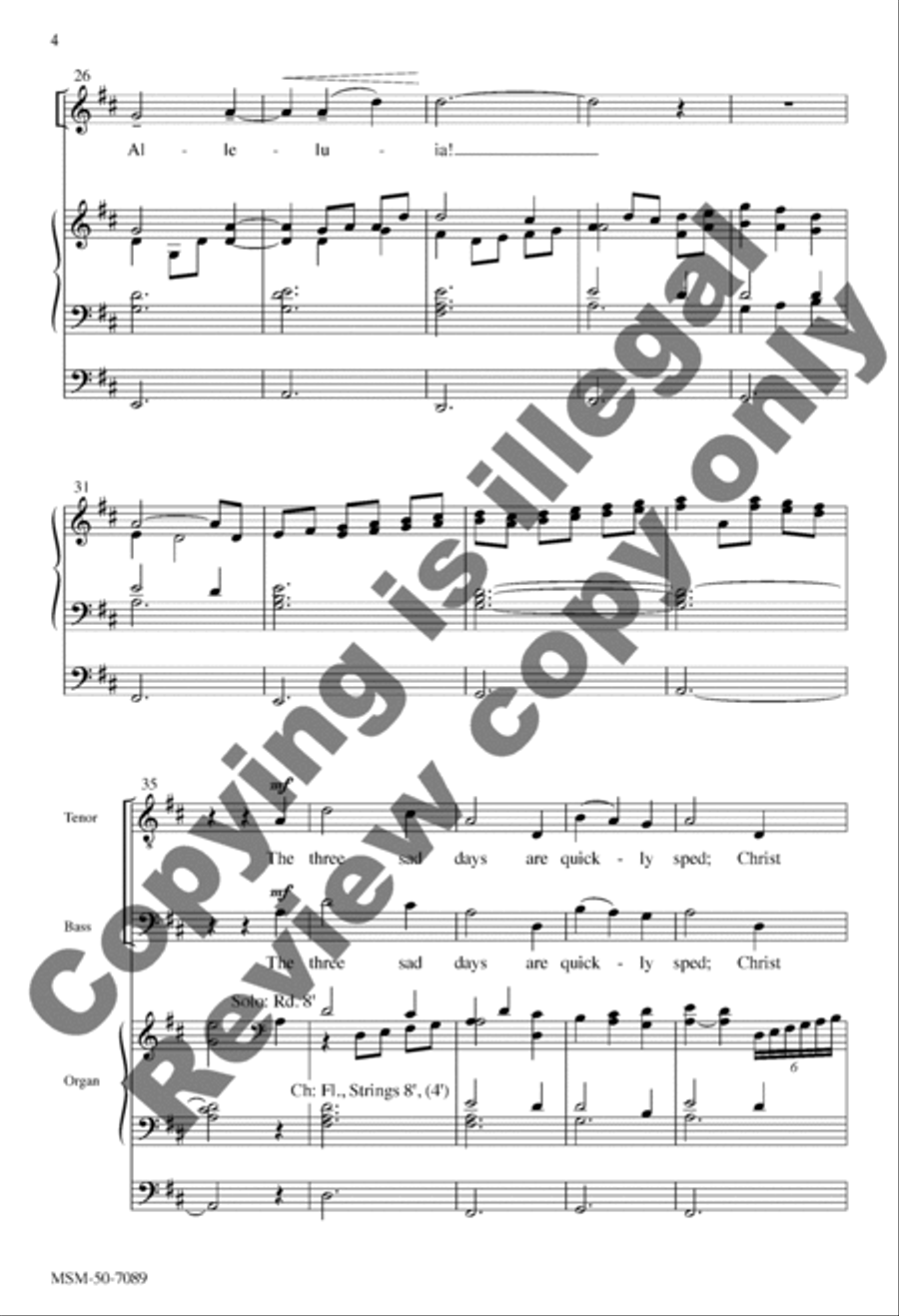 Love's Redeeming Work Is Done 4-Part scores gallery preview page 4