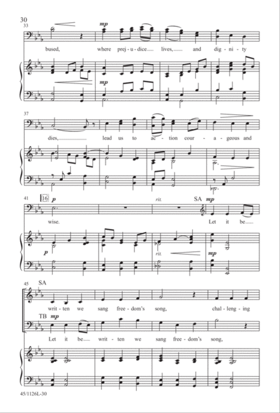 Prayers for the Nations 4-Part scores gallery preview page 31