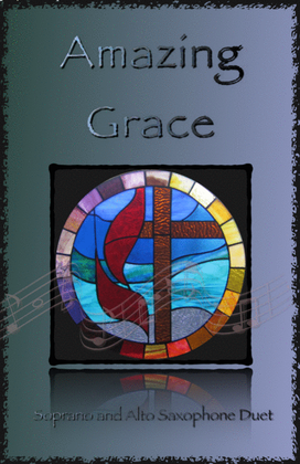 Book cover for Amazing Grace, Gospel style for Soprano and Alto Saxophone Duet
