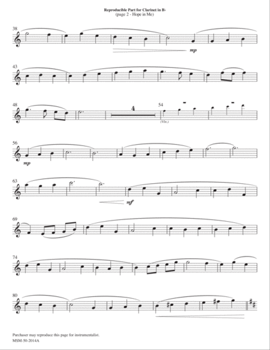 Hope in Me Choir scores gallery preview page 2