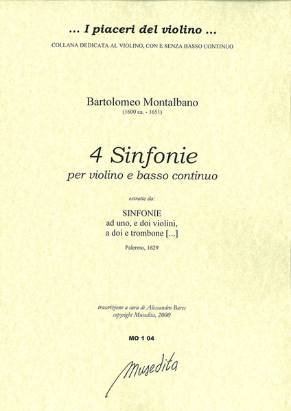 4 Sinfonie (Palermo, 1629)