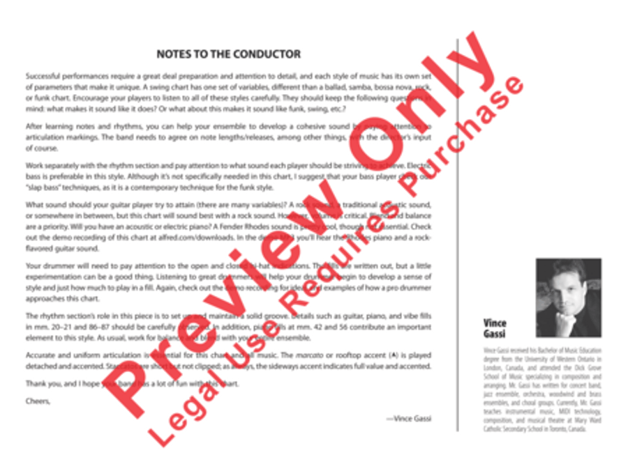Contents Under Pressure Jazz Ensemble scores gallery preview page 3