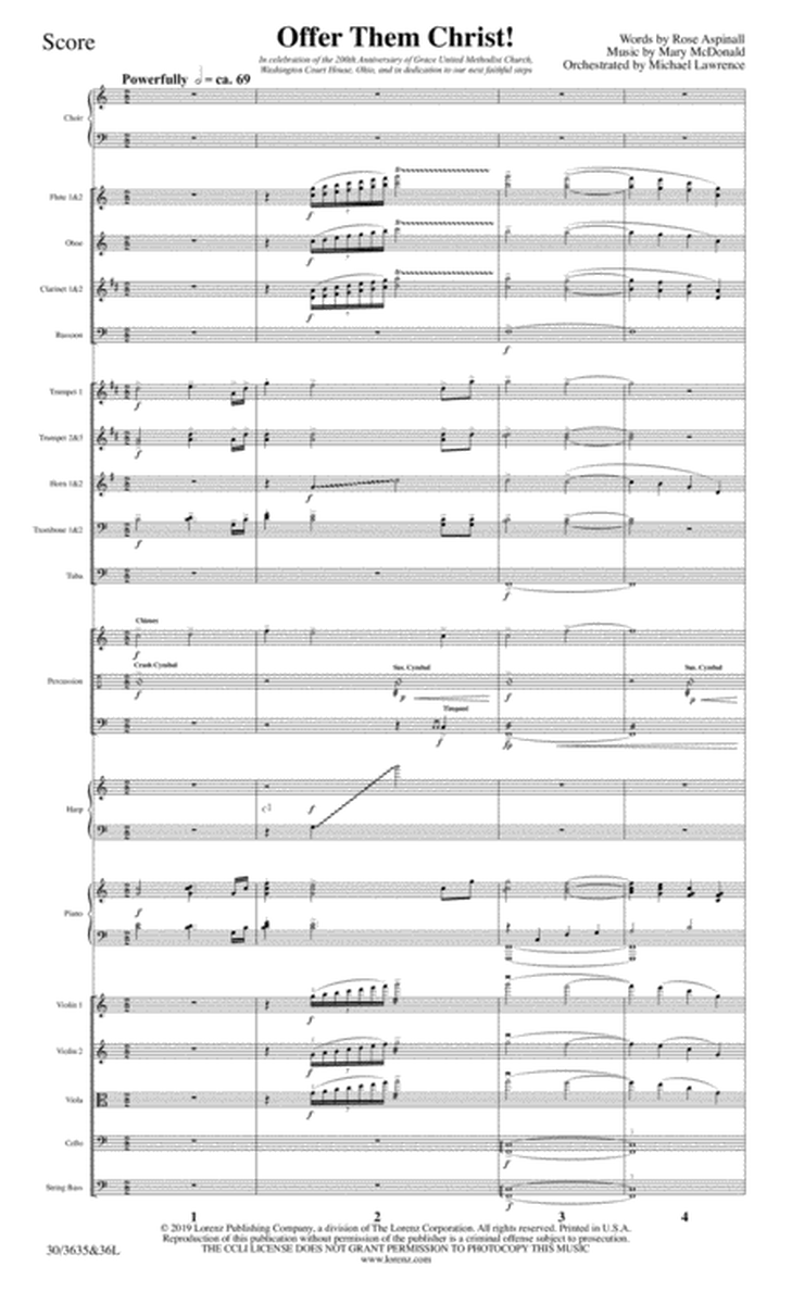 Offer Them Christ! - Orchestral Score and Parts