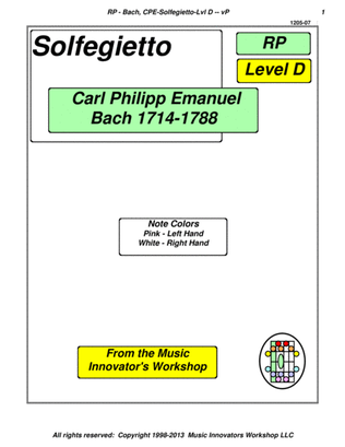 CPE Bach - Solfegietto - (Key Map Tablature)