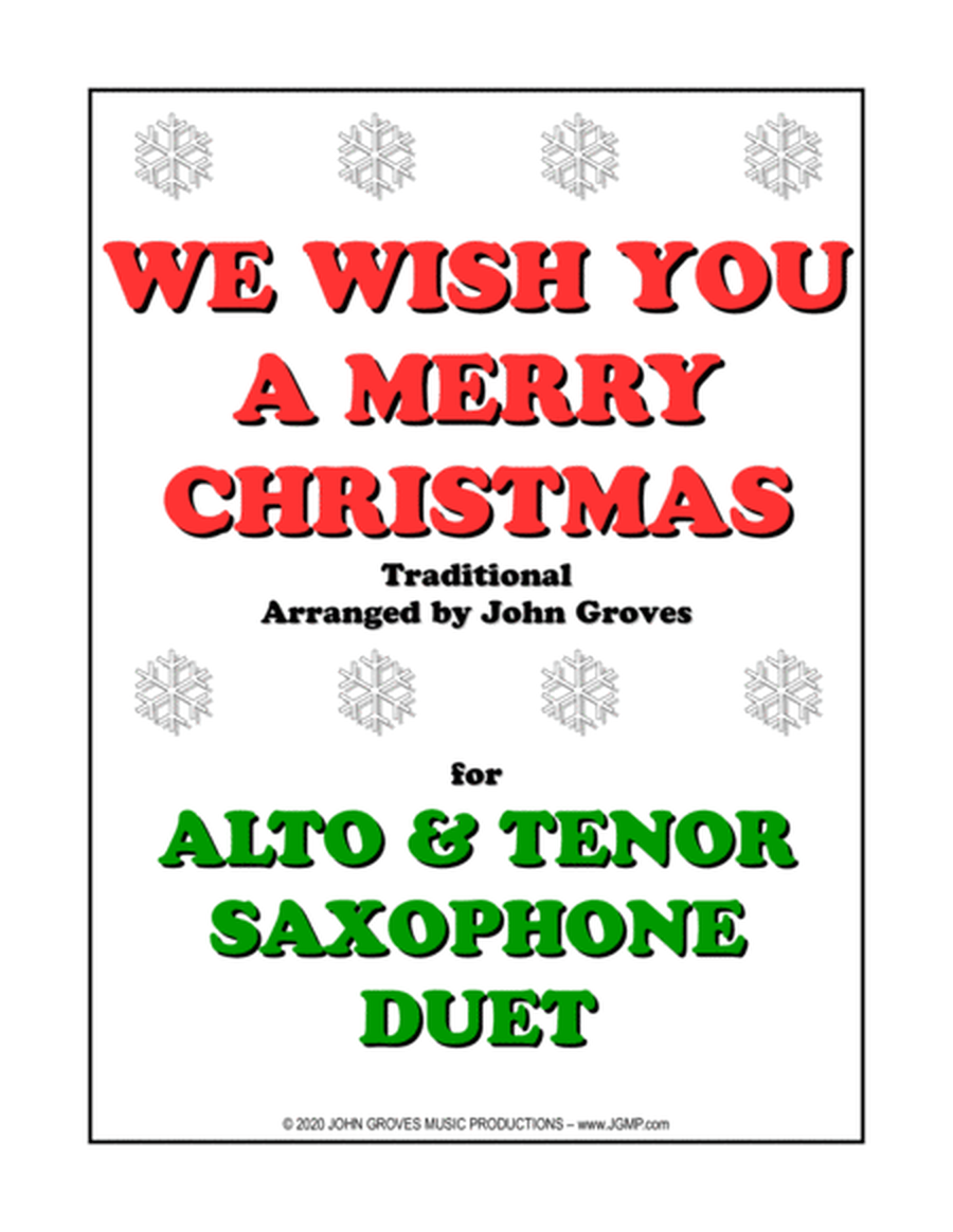 We Wish You A Merry Christmas - Alto Sax & Tenor Sax Duet image number null