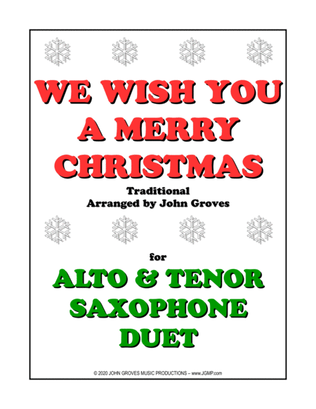 Book cover for We Wish You A Merry Christmas - Alto Sax & Tenor Sax Duet