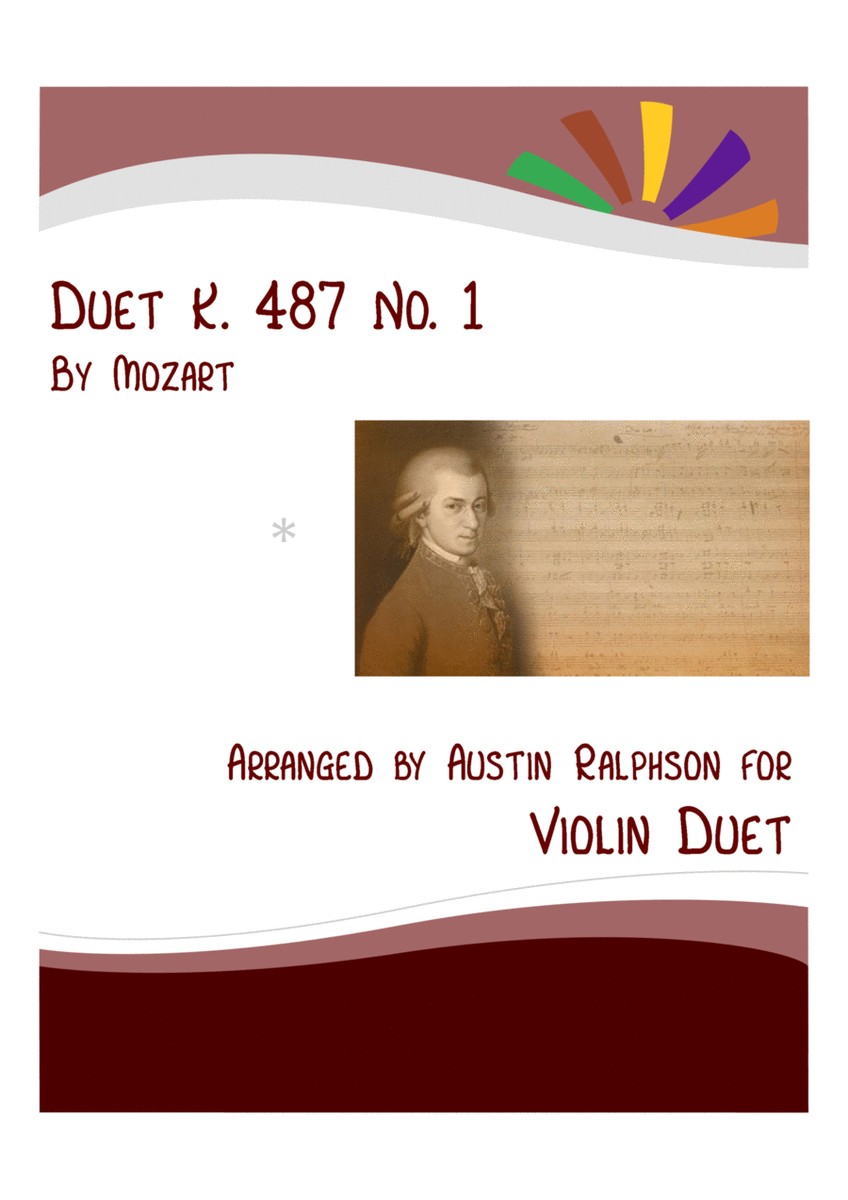 Mozart K. 487 No. 1 - violin duet image number null