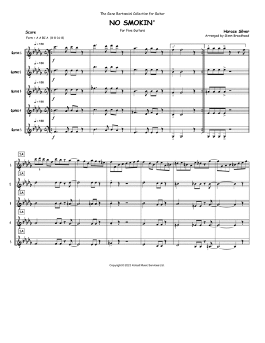 No Smokin Electric Guitar scores gallery preview page 2