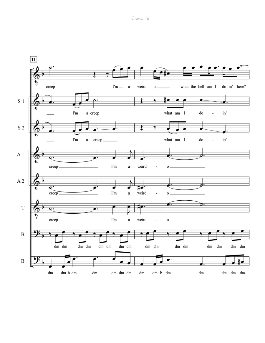 Creep 4-Part scores gallery preview page 6