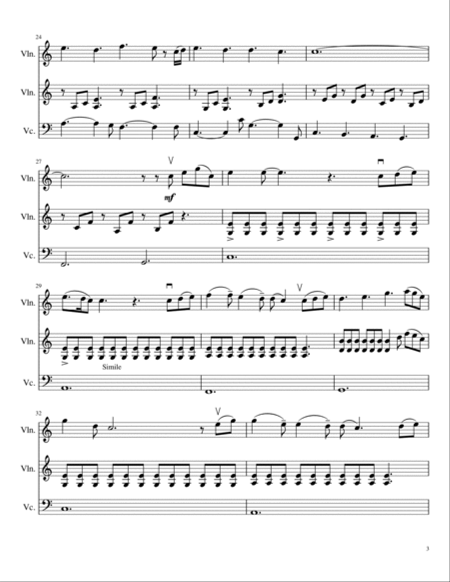 Perfect Perfect String Trio scores gallery preview page 3