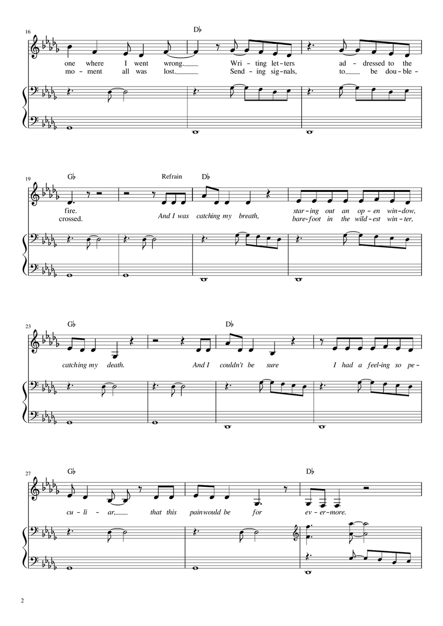 Evermore Piano, Vocal scores gallery preview page 2