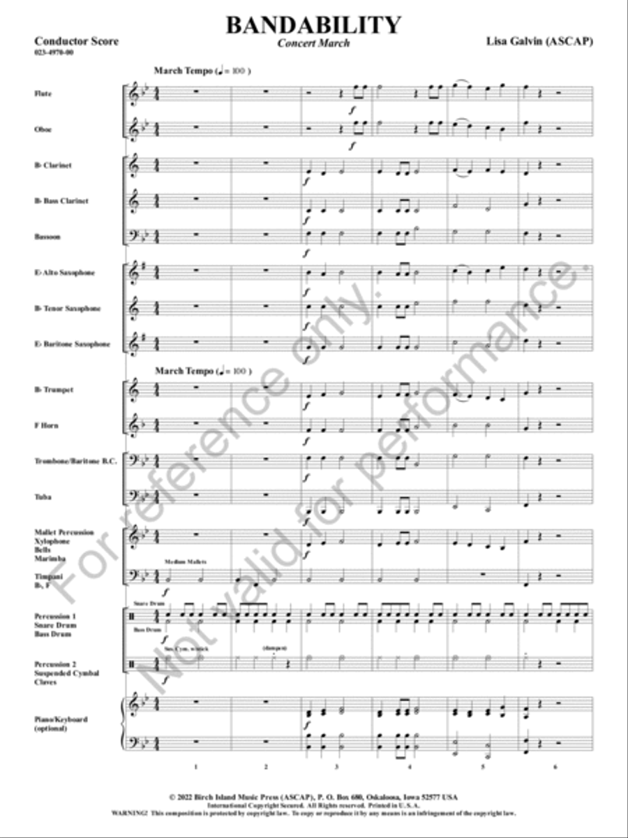 Bandability Concert Band scores gallery preview page 4