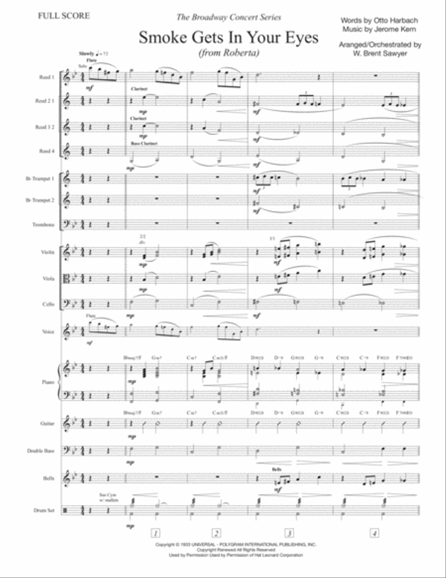Smoke Gets In Your Eyes - Score Only Large Ensemble scores gallery preview page 2