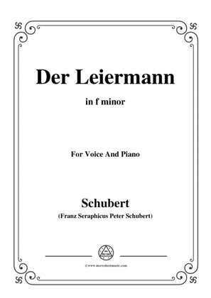 Schubert-Der Leiermann,in f minor,Op.89 No.24,for Voice and Piano