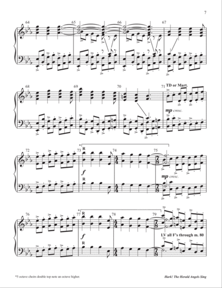 Hark! the Herald Angels Sing 5-Octaves scores gallery preview page 8