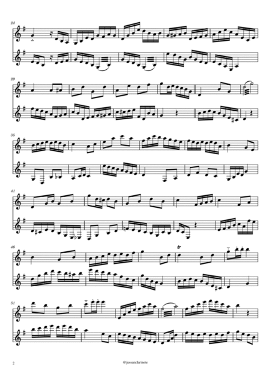 Dueto I Clarinet Duet scores gallery preview page 2
